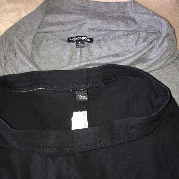 Fashion Nova grey and diva black spandex shorts size large 💕 - Picture 7 of 7